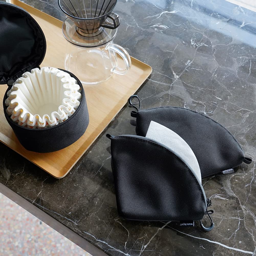 watchget Wave Series Coffee Filter Case, Paper Filter Case, Wave Filter Bag, Waterproof, Stain-Resistant Storage Bag for Camping, Outdoors, and Easy