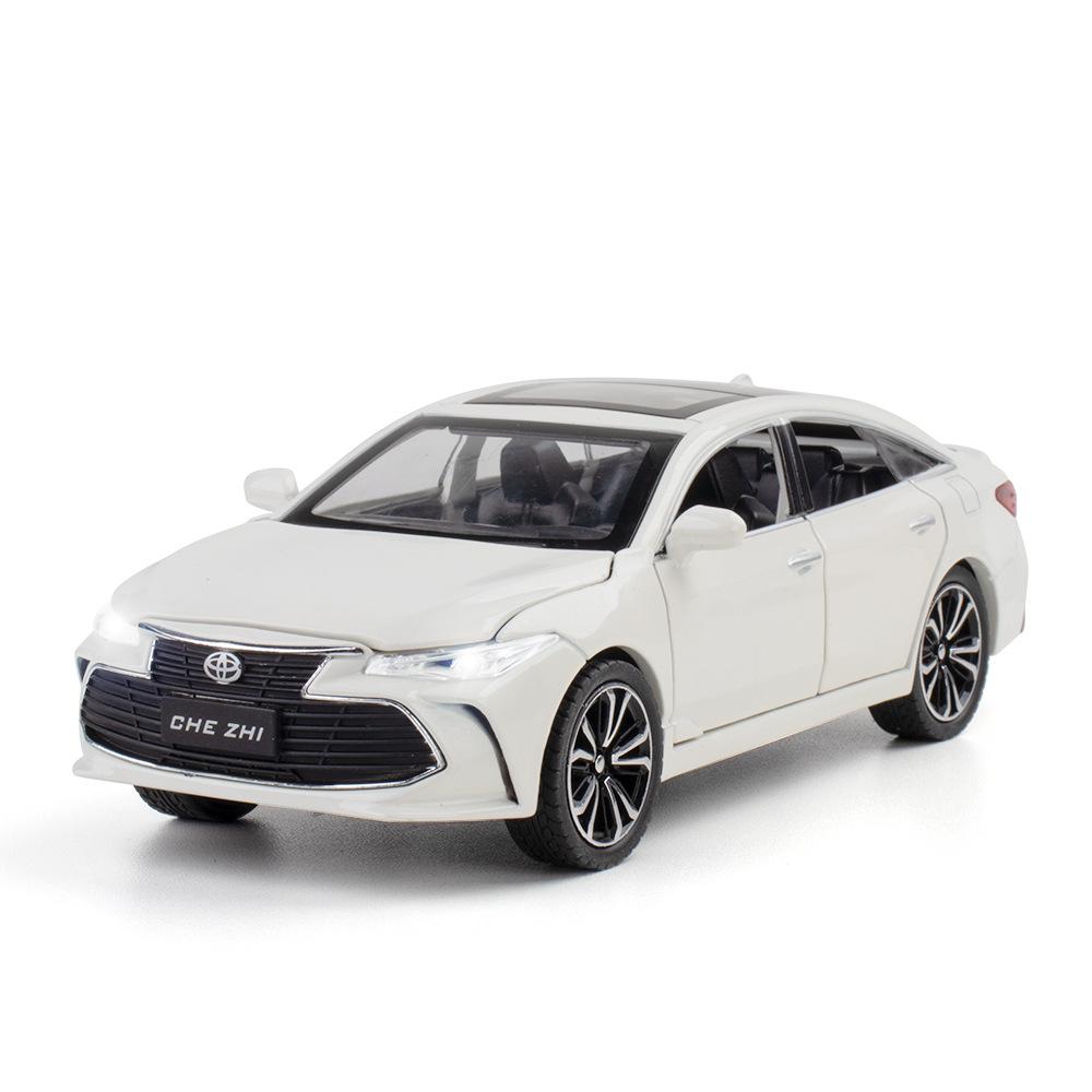 1/24 TOYOTA Avalon Toy Car for Children Diecast Metal Model Miniature Sound Light Doors Openable Collection Gift for Kids