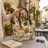  Vintage Christmas Stamp Print Large Capacity Casual Tote Bag