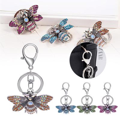 Creative Diamond Butterfly Keychain Exquisite  Key Ring Pendant