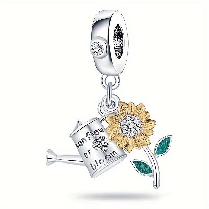 New Collection Series Sunflower Bouquet Daisy Clover Charm Bead Fit Original Bracelet Diy Accessories Gift For Women