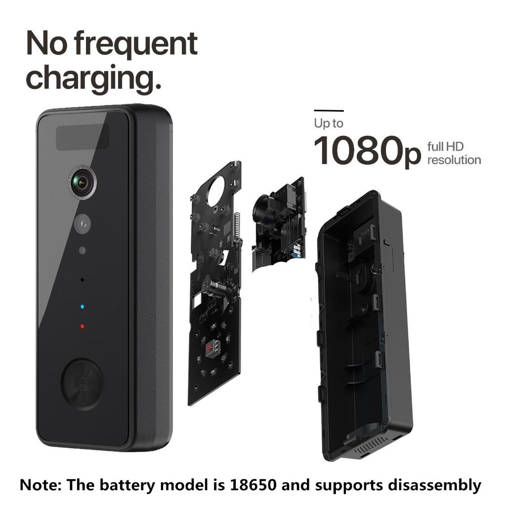 5G WiFi Smart Intercom Video Doorbell Camera Night Vision Household Wireless Security Camera Electric Door Bell