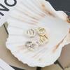 Stylish And Simple Titanium Steel Earrings Do Not Fade 18K Titanium Steel Round Pearl Earrings For Women
