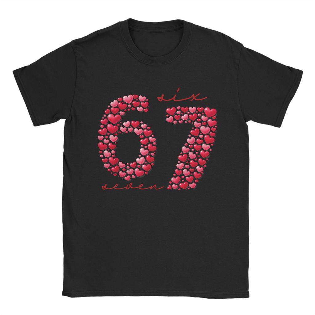 Valentines Day 67 TShirt Unisex Novelty Cotton Tees Round Collar Short Sleeve T Shirt Unique Clothing