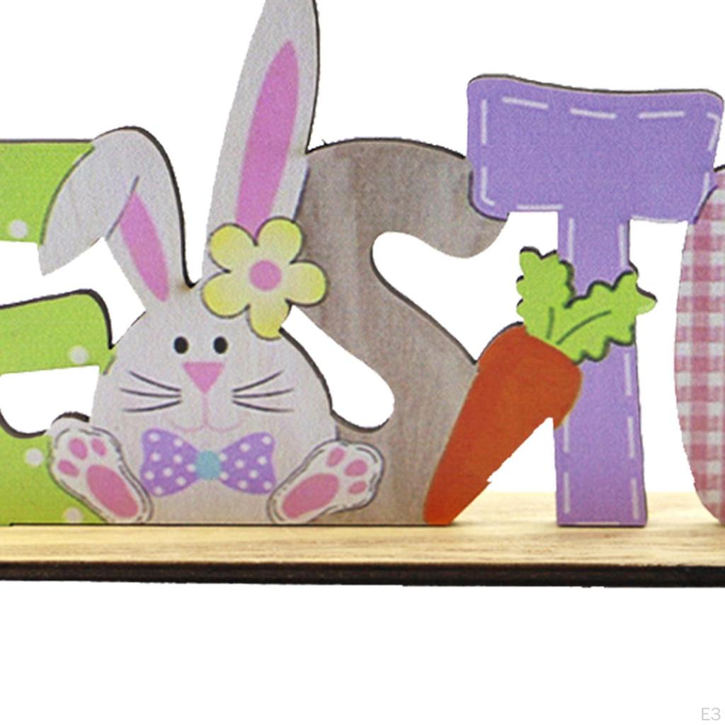 Bunny Easter Decoration Spring Yee Ornaments Wooden Tabletop Ornament Hanging