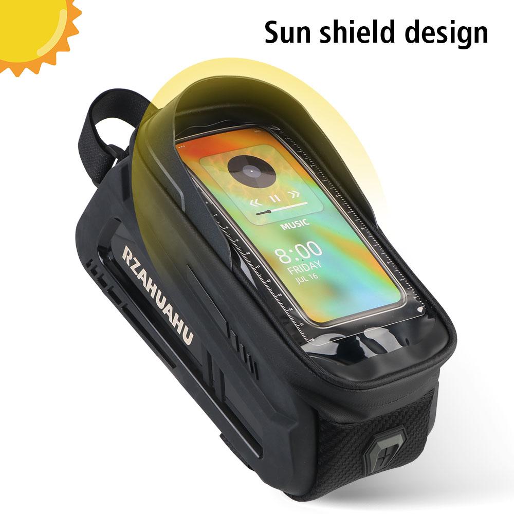 Cycling accessories Cycling Bag Top Frame Tube Bag with Sun-Visor Bicycle Bag Touch Screen Phone Case Bike Accessories MTB Road Bike Bag Waterproof