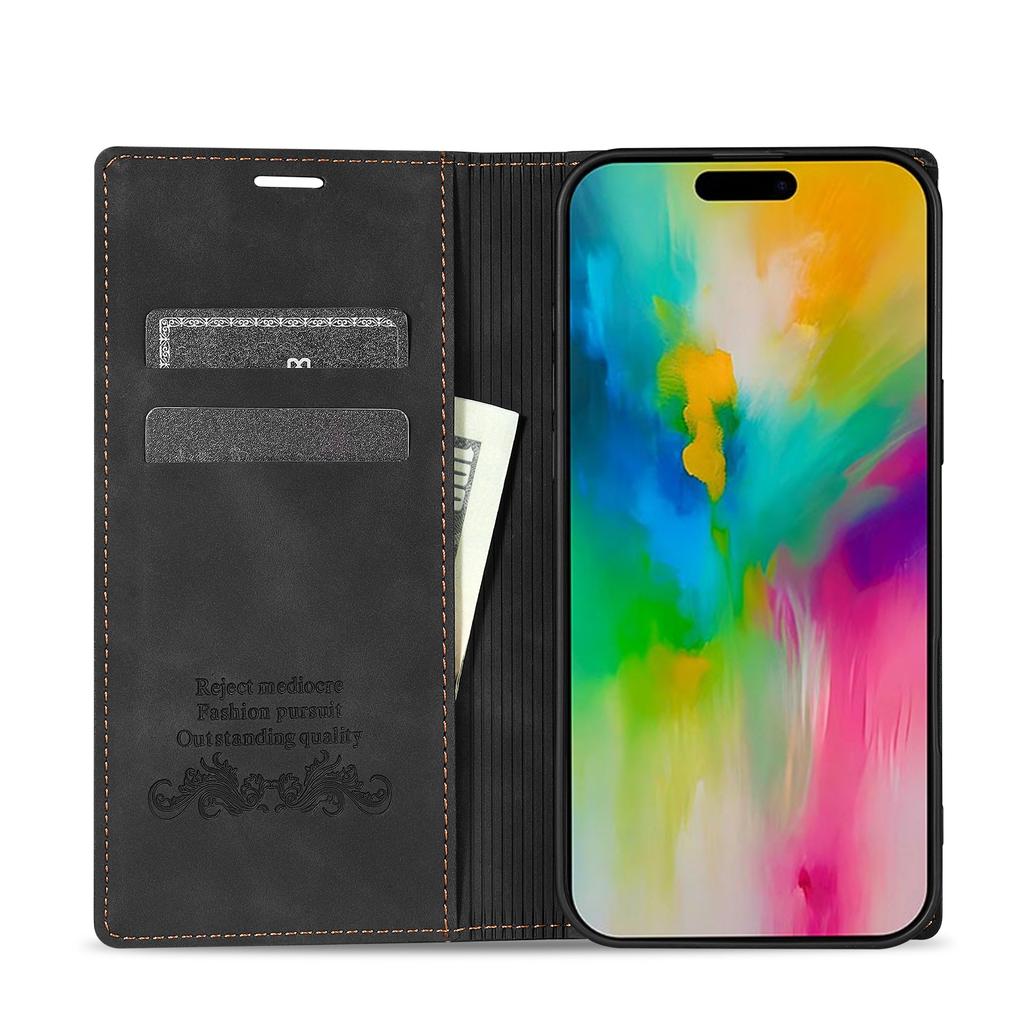 For iPhone 17 Air Wallet Case Magnetic Closing Leather Phone Cover