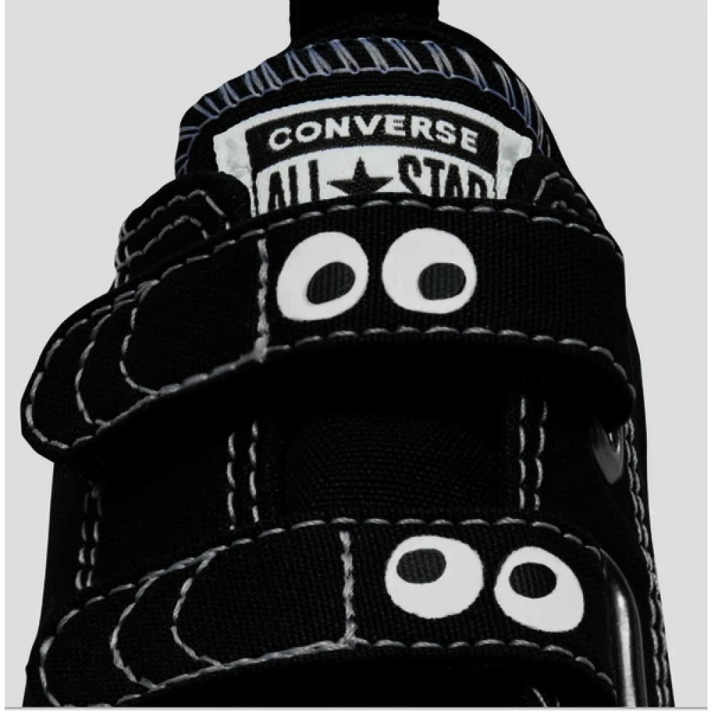Converse Kids Lightweight Canvas All Star Eyes Infant Children Shoes Black