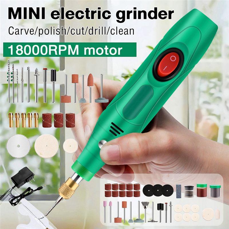 AEE4-Mini Drill Polishing Engraver Pen Grinder Electric Rotary Tool Grinding Machine Miniature Household Tool