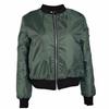 Women Zip Coat Fashion Baseball Jacket for Autumn Winter Solid Color