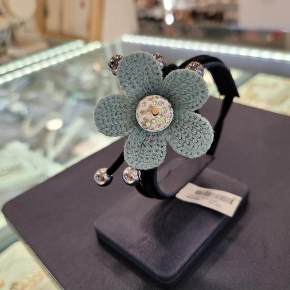 Atria Cubic Ball Knitted Flower S Hair Scrunchie OSHHSSFB0007GRF