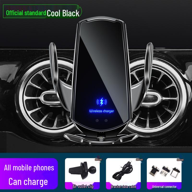 Q3 Wireless Car Charger Mount: 15W Automatic Clamping Phone Holder for Navigation
