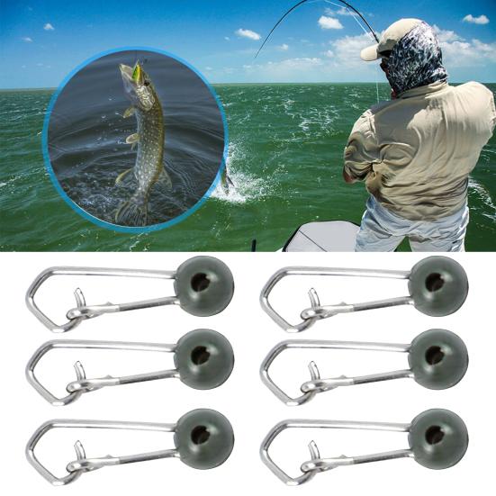 20Pcs Fishing Line Sinker Lock Snaps Fishing Clips Small Mini Design Easy To Carry Freshwater Stainless Steel Snaps Fishing Tackle