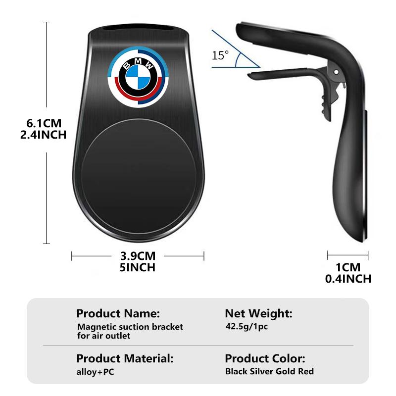 Magnetic Car Phone Holder Air Vent Clip Mount GPS Support For BMW X1 X3 E39 E46 E30 E36 E87 E60 E90 F26 G02 E70 F15 E53 G05 E71
