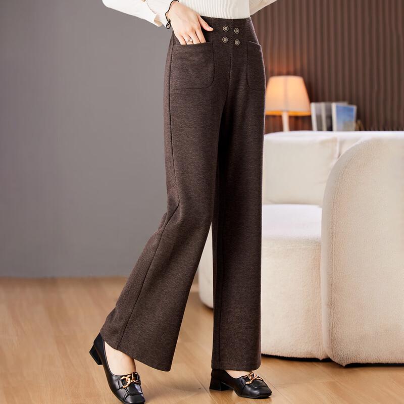 

Pa Si Te Mid-Aged Women s Flared Casual Pants L