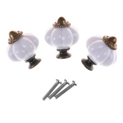 White Vintage Style Door Knobs Cabinet Drawer Cupboard Kitchen Pull Handle