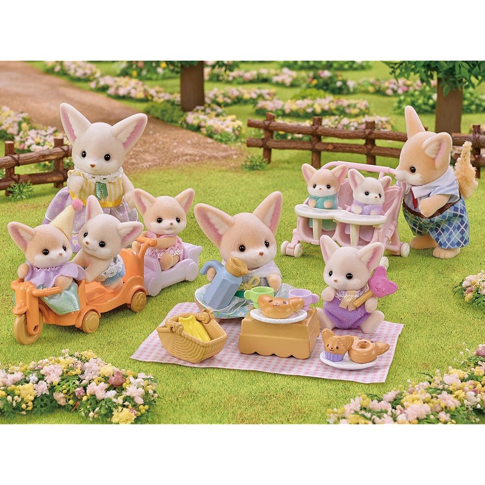 Sylvanian Families Dolls [Fennec Family] FS-48 ST Mark Certified Toy Doll House for Ages 3 and Up...