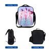 K-Pop 3-teiliges Schulrucksack-Set Mehrfarbiger Schülerrucksack Umhängetasche Federmäppchen Kombi Campus-Tasche