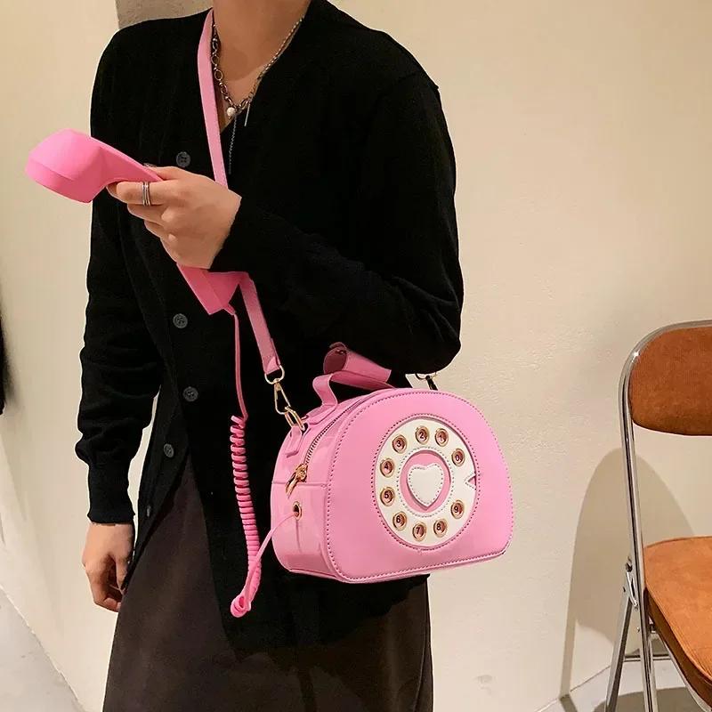 Borsa a tracolla in pelle PU a forma di telefono da donna alla moda Borsa a tracolla casual da donna Borsa a tracolla da scuola per lo shopping