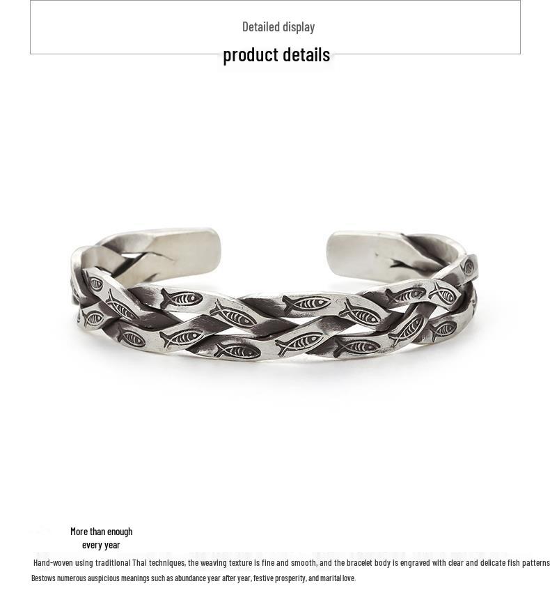 Women's Retro Fish Twist Bracelet – Individualistic and Fashionable Hand Jewelry