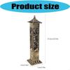 Antique Metal Bamboos Pattern Vertical Hollow Incenses Burners For Tea Room And Meditations With Stable Base Home Decors B03E