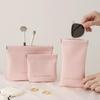 PU Multi-purpose Outdoor Cable & Makeup Storage Bag with Spring Clip Closure