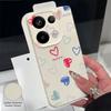 Cute Cartoon Love Hearts Case For Xiaomi 13T Pro Redmi Note 15 Pro 4G Redmi Note 14 13 Pro+ 5G Leather Texture Silicone Cover