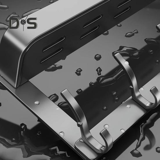 Door Rack Double-Layer Design Strong Load-Bearing Simple Installation Multipurpose Hanger Hook with Storage Shelf