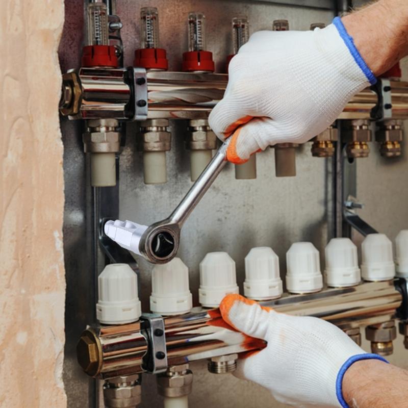 Step Wrench with Square Socket 1/2inch 5-Stage Radiators Wrench Socket Wrenches Tool Step Spanner Drive for Radiators