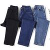 Dimanaf 2025 Spring Women Blue Jeans Pants Female Elastic Basic High Waist Trousers Long Pants
