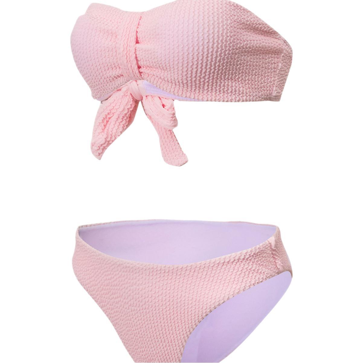 

Европейский и американский сексуальный купальник бикини бандо - Женский стильный раздельный пляжный наряд L розовый