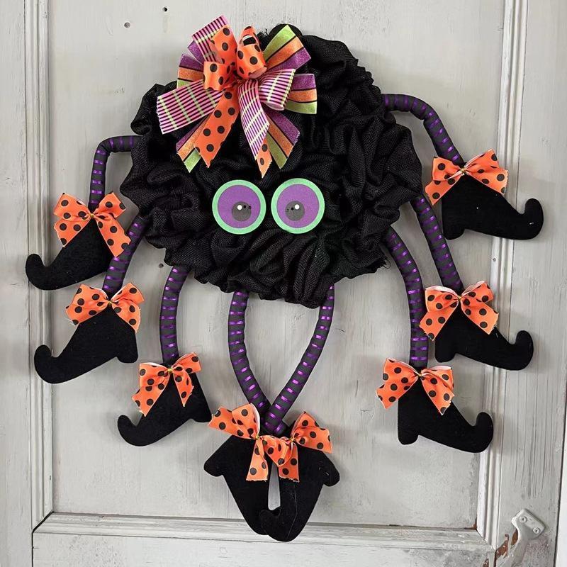 

Декор для вечеринки на Хэллоуин, многоножка, венок ведьмы, паук, дверной орнамент, подвеска, украшение для дома, настенное украшение Deep Sapphire