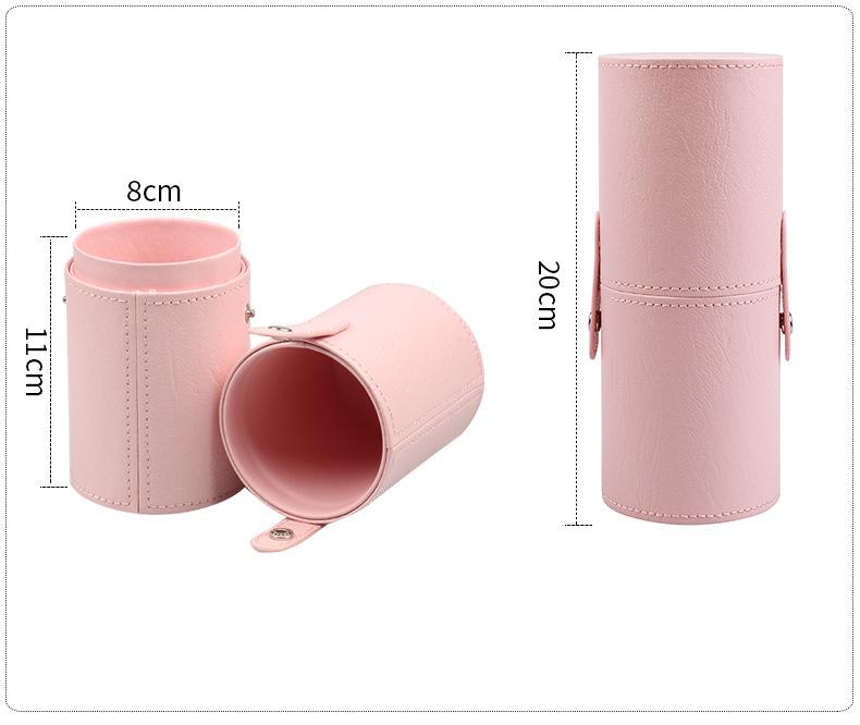 Portable Dustproof Makeup Brush and Pencil Storage Tube with Cover