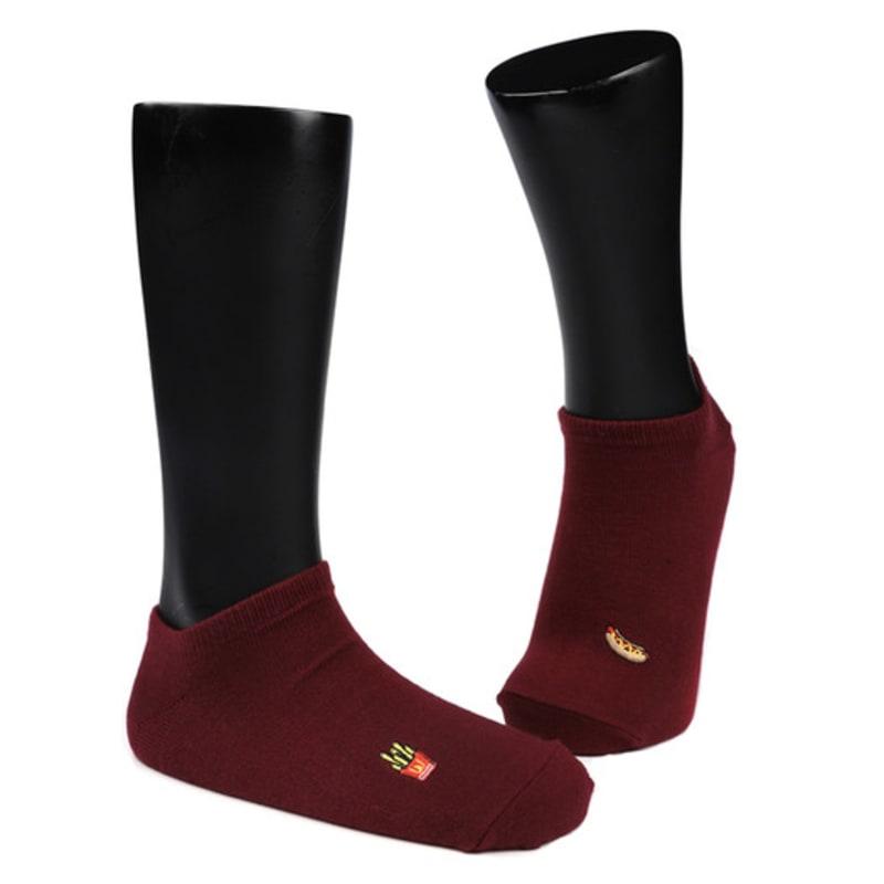 SNOOZY French Fries Embroidered Ankle Socks