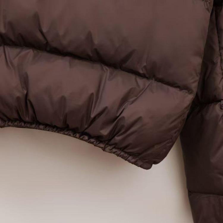 New Women's Solid Color Kendou Style Zip Up Cotton Coat Warm Thick Fashionable Autumn Winter Coat