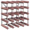 20 Bottle Wine Rack In Brown Solid Pine Wood