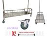 Stainless Steel Multifunctional Trolley and Garment Rack with Wheels