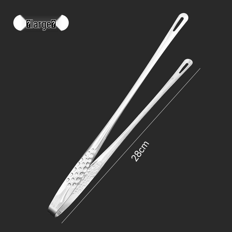 410 Stainless Steel Korean Barbecue Tongs for Steaks & Buffet