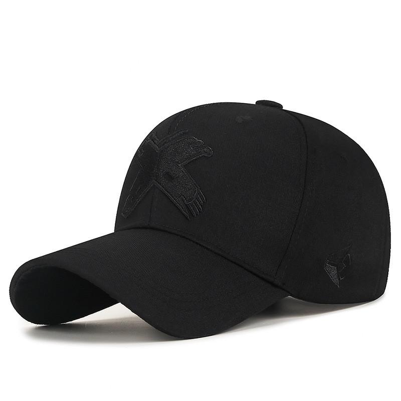 Unisex Fashion Baseball Hat With Adjustable Fit Sun Protection Embroidered Letter Style Black