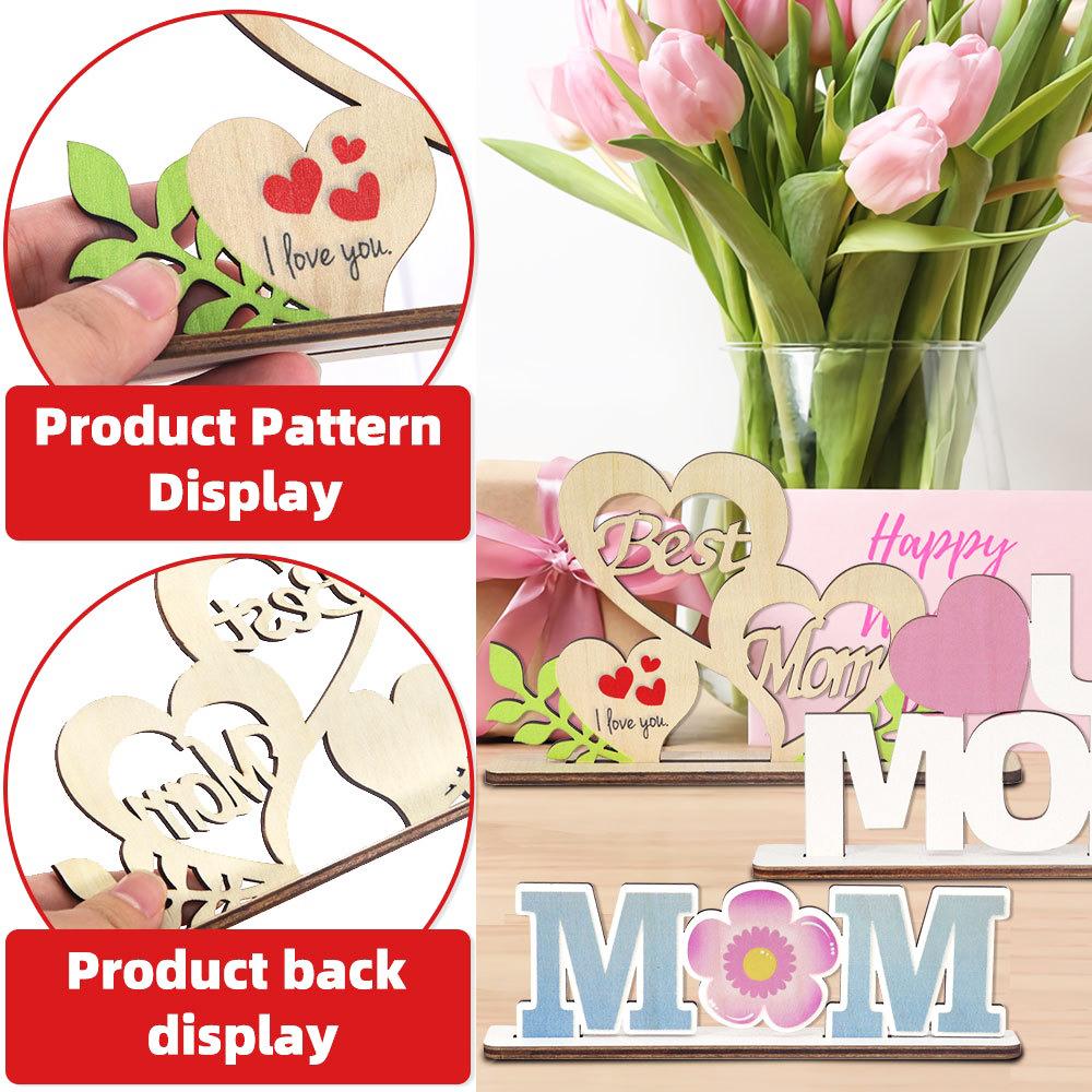 Decorațiuni de Ziua Mamei Scrisori de Dragoste Ornamente din Lemn Decorațiuni pentru Petrecerea de Ziua Mamei Decorațiuni Decupate pentru Grădini