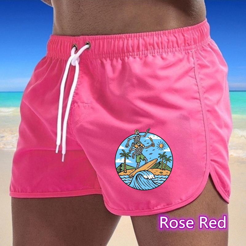 74  Summer Men's Quick-Drying Swim Trunks Printing Sports Pants Swimwear Beach Shorts Jogging Shorts