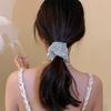 Sparkling Rhinestone Hair Rope Large Intestine Elastic Scrunchies Headband For Ponytail Female Hair Ring Hair Accessories K0