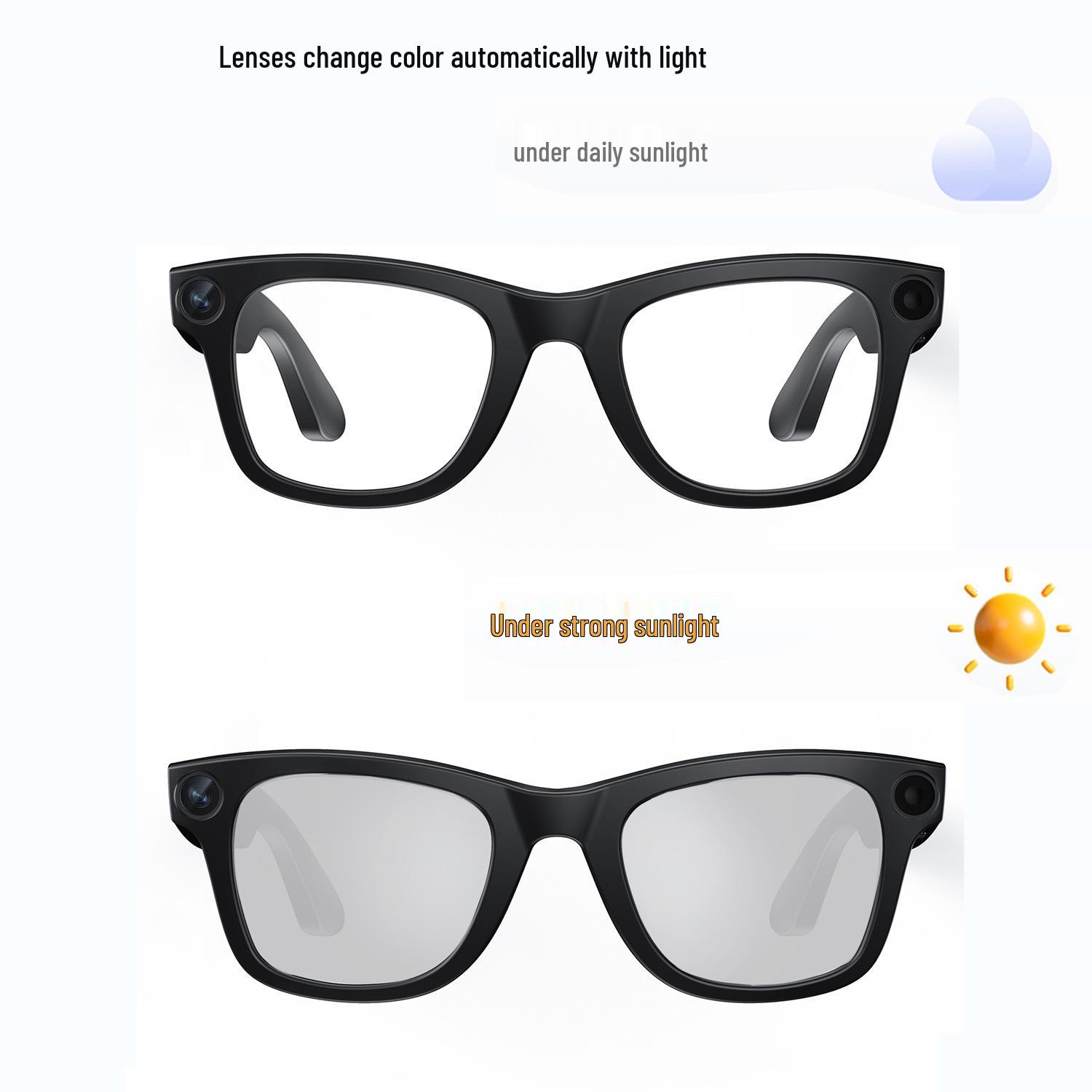 

Y Cross-Border Smart Glasses: 8 MP Camera, AI Translation, Bluetooth Audio, Photography & Shooting Features