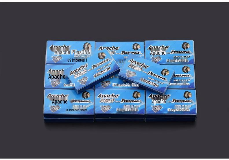 Apache Razor Blades - Platinum Stainless Steel Double-sided Shaving Blades