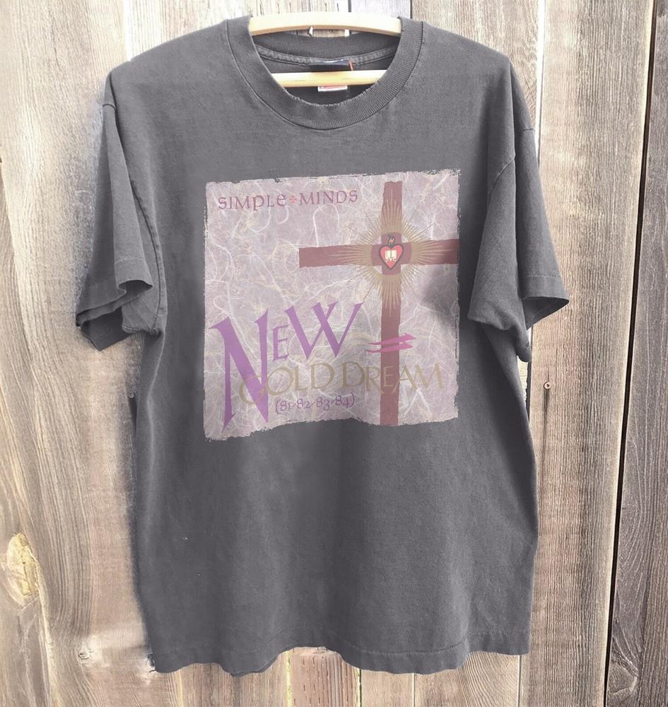 

New Simple Minds New Gold Dream 81–82–83–84 Charcoal Cotton Tshirt Unisex T-Shirt XL