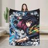 Tomioka Giyu Warm Plush Throw Blanket For Girls And Boys  Soft Flannel Sofa Bedspread Home Decor  Street Trend Cover
