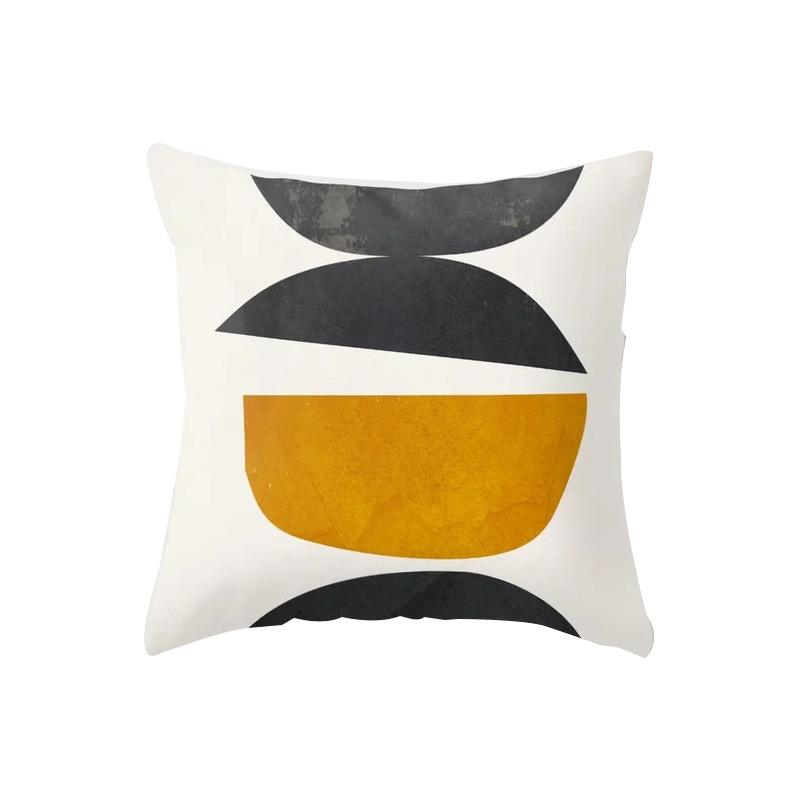 Nordic Style Abstract Geometric Ultra-short Velvet Pillow Cover Home Fabric Sofa Cushion Pillow Cover