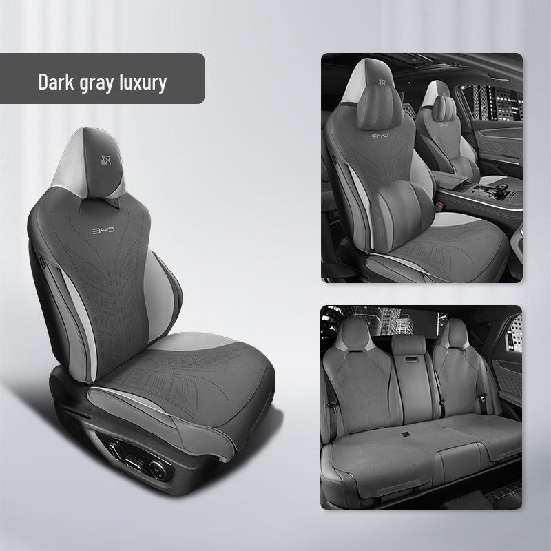 BYD Han Champion Edition Suede Seat Cushion: All-Season, Half-Pack, Ventilated Cover