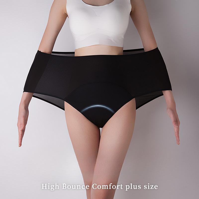 Mesh Breathable Leak Proof Physiological Pants Before After Menstruation Mid High Waist Briefs Plus Plus Size A-class Women's Underwear Panties