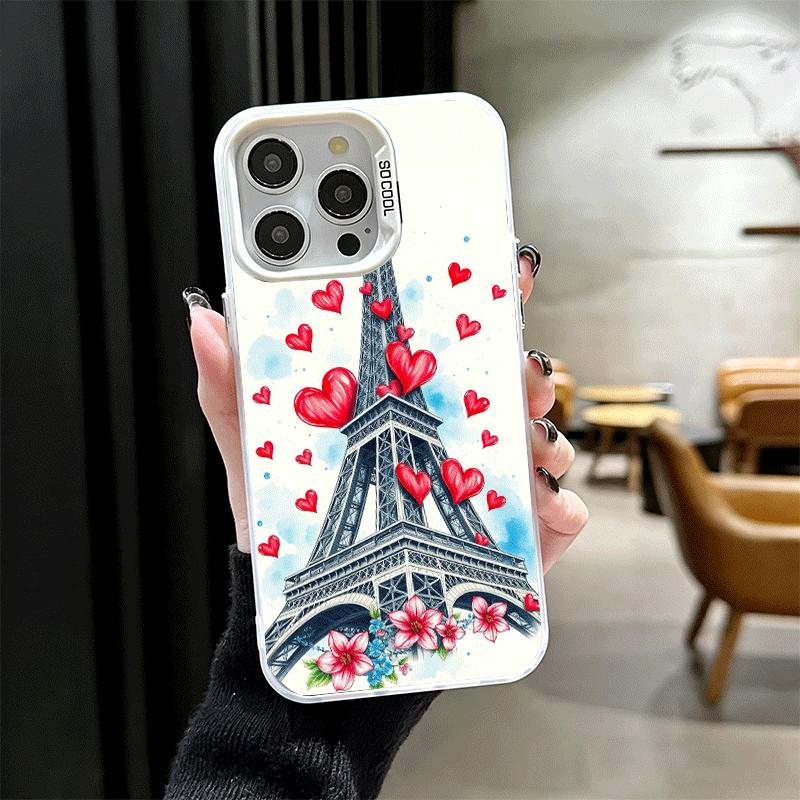 France Eiffel Tower Paris Shockproof Phone Case for iPhone 17 Air 16 16E 15 Pro Max 14 Plus 13 Mini 12 Back Cover Anti Fall Fund